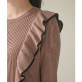 配色がアクセント。フリルニットワンピース | VIS  | 詳細画像14 