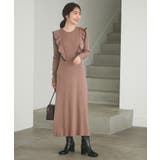 配色がアクセント。フリルニットワンピース | VIS  | 詳細画像21 