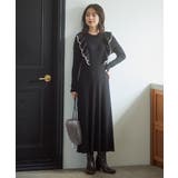 配色がアクセント。フリルニットワンピース | VIS  | 詳細画像6 