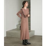 配色がアクセント。フリルニットワンピース | VIS  | 詳細画像8 