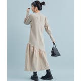 【星玲奈さんコラボ】スリーブコンシャスアシンメトリー切り替えニットワンピース | VIS | 詳細画像12