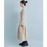 【星玲奈さんコラボ】スリーブコンシャスアシンメトリー切り替えニットワンピース | VIS | 詳細画像14