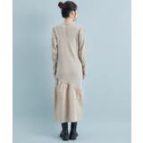 【星玲奈さんコラボ】スリーブコンシャスアシンメトリー切り替えニットワンピース | VIS | 詳細画像15