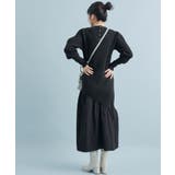 【星玲奈さんコラボ】スリーブコンシャスアシンメトリー切り替えニットワンピース | VIS | 詳細画像9