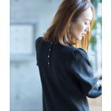 ブラック(01) | 【星玲奈さんコラボ】スリーブコンシャスアシンメトリー切り替えニットワンピース | VIS