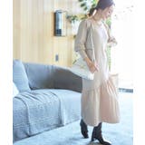 ベージュ(27) | 【星玲奈さんコラボ】スリーブコンシャスアシンメトリー切り替えニットワンピース | VIS