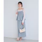 美easyリネンライクペプラム切替キャミワンピ イージーケア 接触冷感 | VIS | 詳細画像9