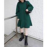 パフスリーブ切り替えミニフレアワンピース | VIS | 詳細画像1