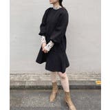 パフスリーブ切り替えミニフレアワンピース | VIS | 詳細画像30