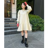 パフスリーブ切り替えミニフレアワンピース | VIS | 詳細画像33