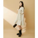 パフスリーブ切り替えミニフレアワンピース | VIS | 詳細画像38