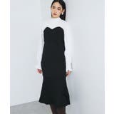 ブラック(01) | 【VIS DRESS】バックリボンドッキングマーメイドワンピース | VIS