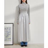 【2WAY】メタリック重ねチュールワンピース【洗える】 | VIS | 詳細画像19