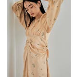 ベージュ(27) | オリジナル花柄クリンクル加工ワンピース | VIS 