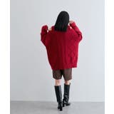 【洗える】オフショルケーブル編みミニワンピース | VIS  | 詳細画像16 