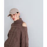 【洗える】オフショルケーブル編みミニワンピース | VIS  | 詳細画像22 