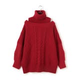 【洗える】オフショルケーブル編みミニワンピース | VIS  | 詳細画像28 