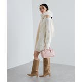 【洗える】オフショルケーブル編みミニワンピース | VIS  | 詳細画像38 