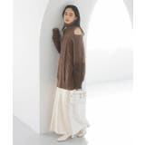 【洗える】オフショルケーブル編みミニワンピース | VIS  | 詳細画像6 