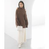 【洗える】オフショルケーブル編みミニワンピース | VIS  | 詳細画像7 