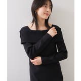 アシメオフショルリブニット美シルエットワンピース/着丈が選べる | VIS  | 詳細画像10 