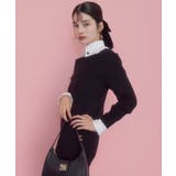 アシメオフショルリブニット美シルエットワンピース/着丈が選べる | VIS  | 詳細画像15 