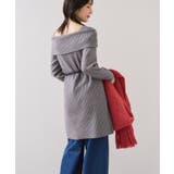 アシメオフショルリブニット美シルエットワンピース/着丈が選べる | VIS  | 詳細画像19 