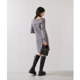 アシメオフショルリブニット美シルエットワンピース/着丈が選べる | VIS  | 詳細画像21 