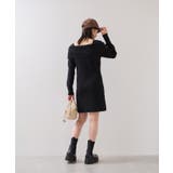 アシメオフショルリブニット美シルエットワンピース/着丈が選べる | VIS  | 詳細画像23 