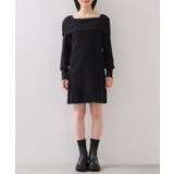 アシメオフショルリブニット美シルエットワンピース/着丈が選べる | VIS  | 詳細画像26 