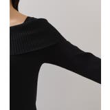 アシメオフショルリブニット美シルエットワンピース/着丈が選べる | VIS  | 詳細画像33 