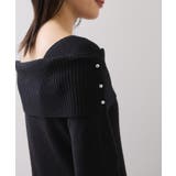 アシメオフショルリブニット美シルエットワンピース/着丈が選べる | VIS  | 詳細画像35 