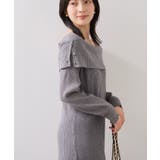 アシメオフショルリブニット美シルエットワンピース/着丈が選べる | VIS  | 詳細画像5 