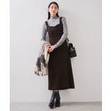 ブラウン(20) | ウエストベルトジャンパースカート | VIS 