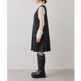 シャギーVネックミニ丈ジャンパースカート | VIS | 詳細画像22