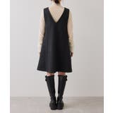 シャギーVネックミニ丈ジャンパースカート | VIS | 詳細画像23