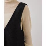 シャギーVネックミニ丈ジャンパースカート | VIS | 詳細画像25