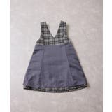 シャギーVネックミニ丈ジャンパースカート | VIS | 詳細画像28