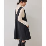 シャギーVネックミニ丈ジャンパースカート | VIS | 詳細画像5