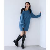 肩リボンミニ丈ニットワンピース/2WAY | VIS  | 詳細画像16 