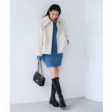 肩リボンミニ丈ニットワンピース/2WAY | VIS  | 詳細画像18 