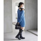 肩リボンミニ丈ニットワンピース/2WAY | VIS  | 詳細画像21 