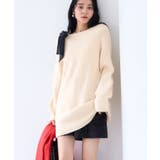 肩リボンミニ丈ニットワンピース/2WAY | VIS  | 詳細画像3 