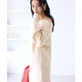 肩リボンミニ丈ニットワンピース/2WAY | VIS  | 詳細画像6 