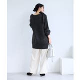 肩リボンミニ丈ニットワンピース/2WAY | VIS  | 詳細画像9 