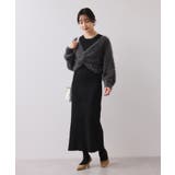 ねじりショートトップス付きロングニットワンピース/イージーケア | VIS | 詳細画像19