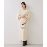 ねじりショートトップス付きロングニットワンピース/イージーケア | VIS | 詳細画像22