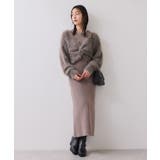 ねじりショートトップス付きロングニットワンピース/イージーケア | VIS | 詳細画像6