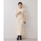 キナリ(16) | ねじりショートトップス付きロングニットワンピース/イージーケア | VIS