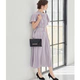 ラベンダー(52) | 【WEB限定】【結婚式にも】ウエストタックフレアワンピース | VIS 